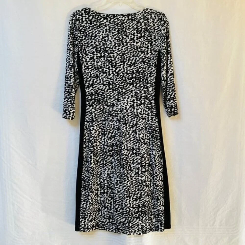 Lauren Ralph Laure Sheath Dress Womens 10 Color Block Office Wedding Guest Party